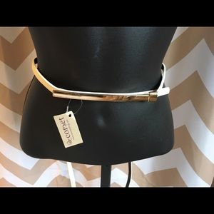 Elise M. White w/ Gold Buckle Belt